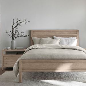 Crate & Barrel king Linen Duvet Cover & Shams